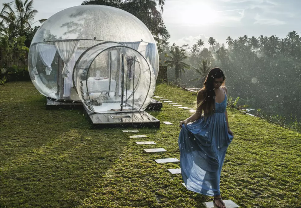 glamping bubble tent near me